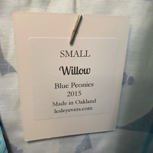 Lesley Evers Willow Blue Peony Dress NWT - Picture 5 of 8